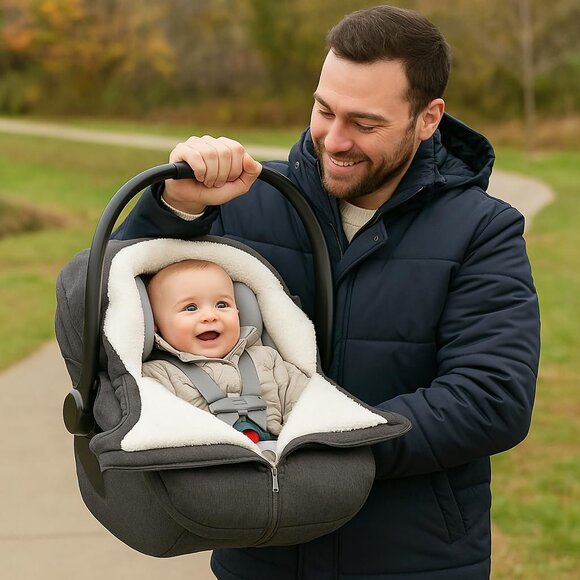 Winter Car Seat Cover for Infant Car Seat - Picture 2 of 7